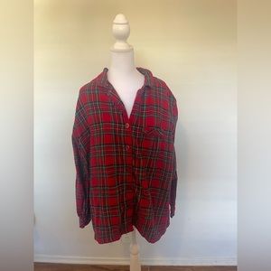 Pajama flannel top